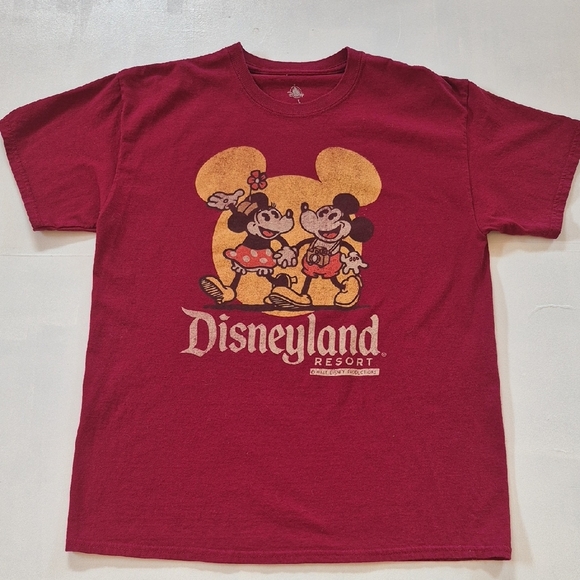 Disney Tops - Maroon Mickey & Minnie T- Shirt